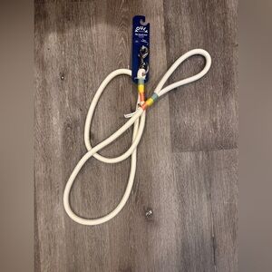 YOULY The Beach Bum Dog Leash- 6 feet Long.  Cream with Colorful Accents NEW